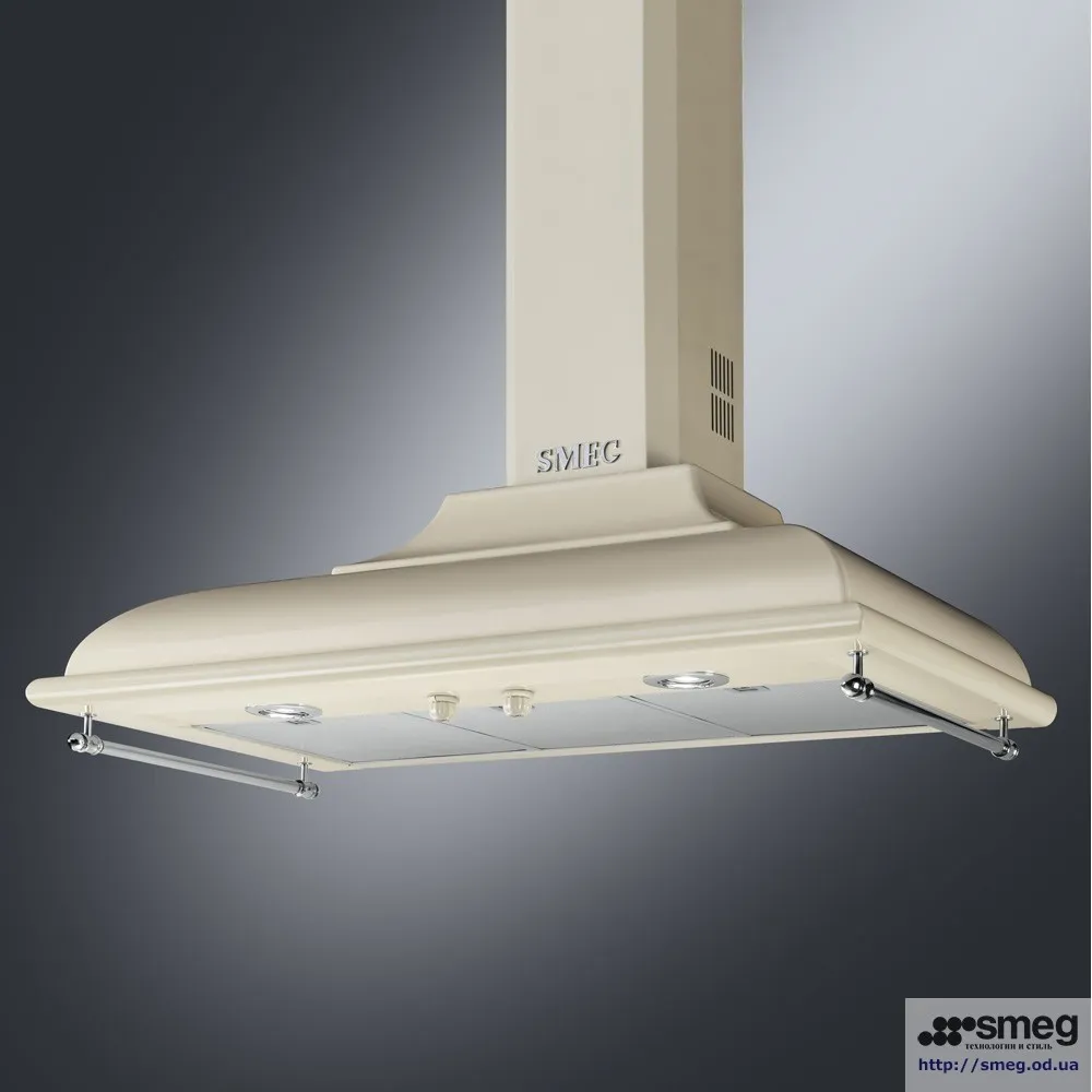 SMEG קולט אדים ארובה, בצבע קרם 90 ס"מ מסדרת Cortina תוצרת SMEG דגם KC19P — תמונה 2